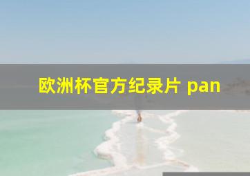 欧洲杯官方纪录片 pan